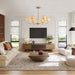 6 Lamp Chandelier - Golden Daily Nest