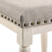 Tasnim - Counter Height Stool (Set of 2) - Tan Fabric & Antique White ACME