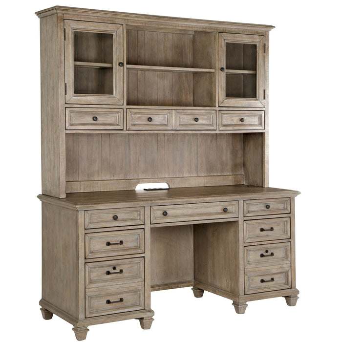 Lancaster - Credenza With Hutch - Dove Tail Gray Magnussen Furniture