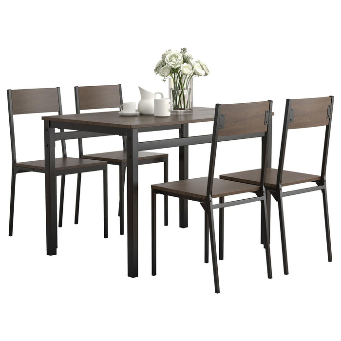 5 Piece Dining Set - Black Furniture Max