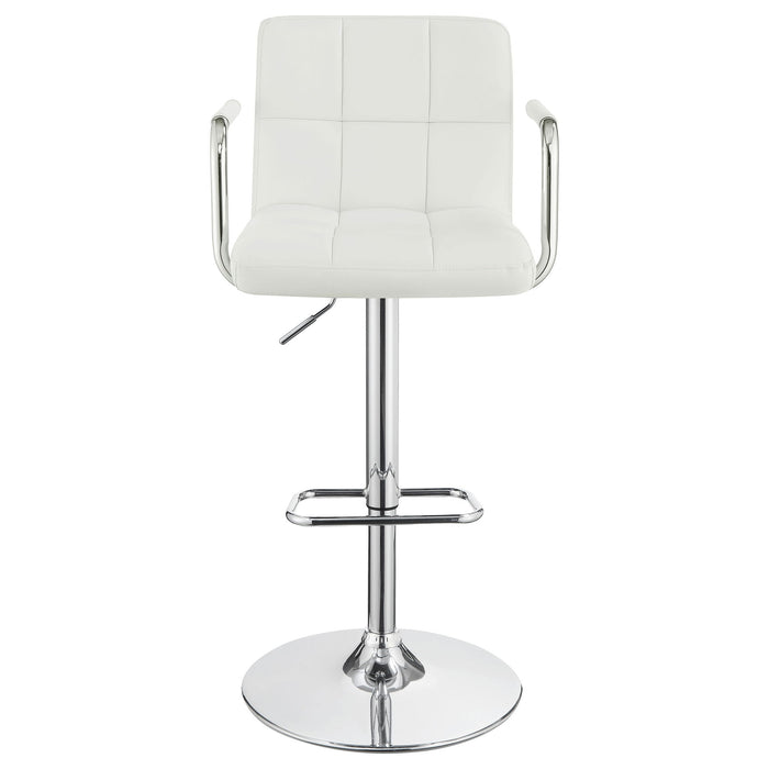 Letitia - Adjustable Height Bar Stool - White