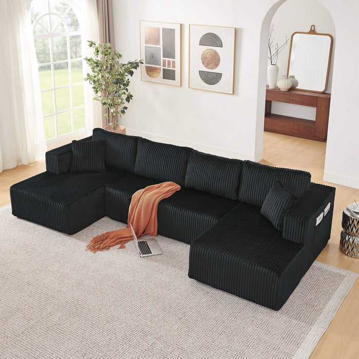 U - Shaped Modular Sectional Sofa For Living Room Home Essentials