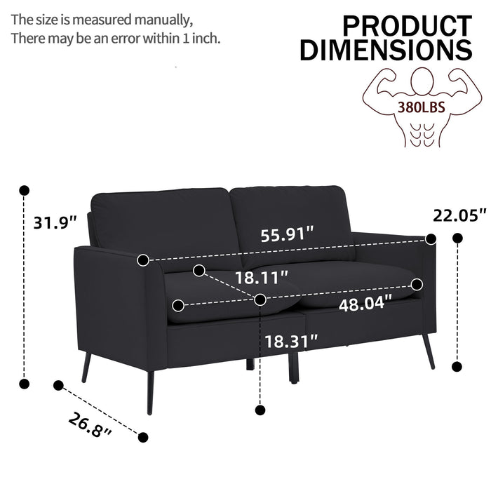 Upholstered Loveseat, For Living Room Home Essentials