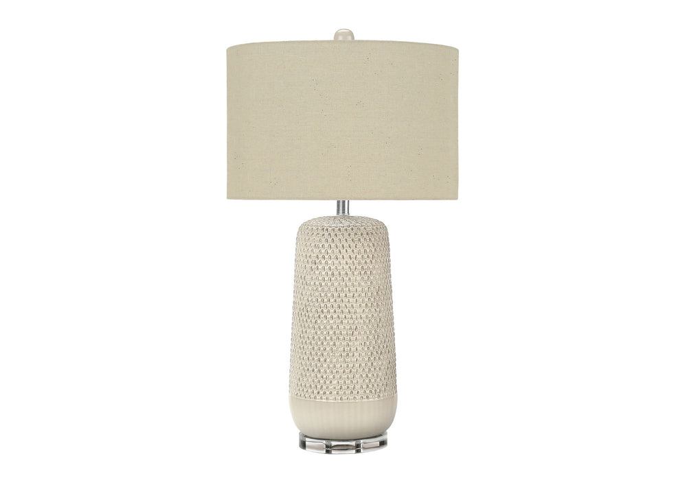 Contemporary Lighting, Table Lamp, Ceramic, Resin - Cream