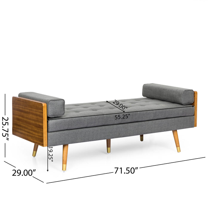 Chaise Lounge - Gray - Particle Board