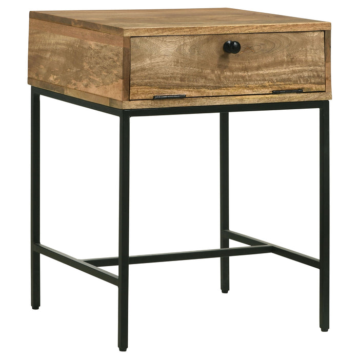 Wyrik - Rectangular Side End Table - Honey Furniture Max