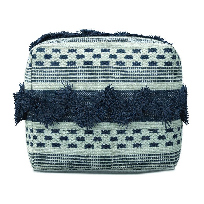Bowden - Square Pouf Ottoman - Gray Simpli-Home