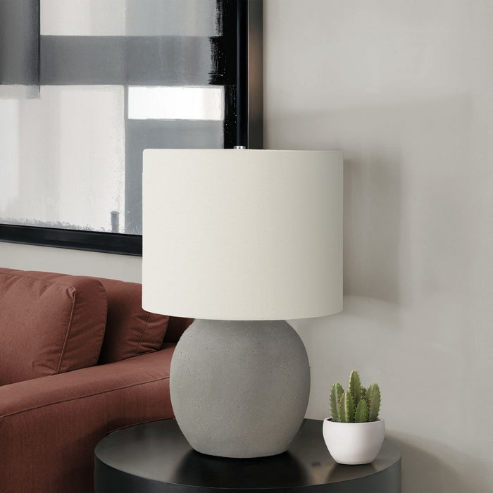 Lighting, Table Lamp, Concrete, Contemporary - Gray / Cream 8th Street
