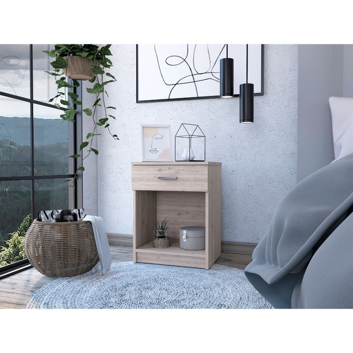 Sophisticated And Stylish Eco Nightstand - Light Gray