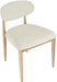 Riccio - Fabric Dining Side Chair (Set of 2) - Natural Frame Meridian Furniture