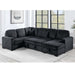 Modern Design Convertible Sectional Storage Bed With USB Port Home Essentials