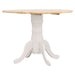 Round Dining Table With Drop Leaf Pedestal Base, Expandable Top - Natural Furniture Max
