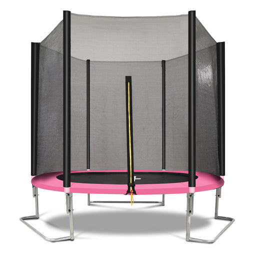 Yc 8Ft Trampoline Outer Net - Pink / Black Daily Nest