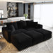 Deep Seat Convertible Sofa With Soft Pillows And Ottomans Home Essentials