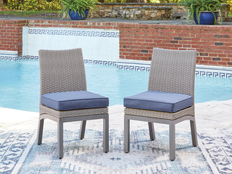 Half Moon Beach - Side Chair With Cushion (Set of 2) - Blue / Gray Signature Design by Ashley®