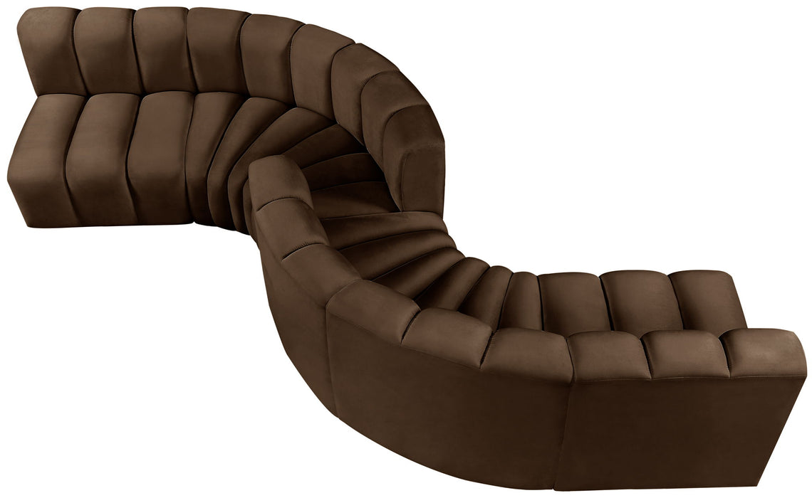 Arc - Velvet 6 Piece Modular Sofa Meridian Furniture