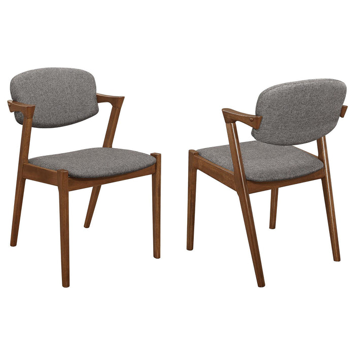 Modern Dining Chair And Zigzag Arm Design (Set of 2) Furniture Max