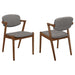 Modern Dining Chair And Zigzag Arm Design (Set of 2) Furniture Max