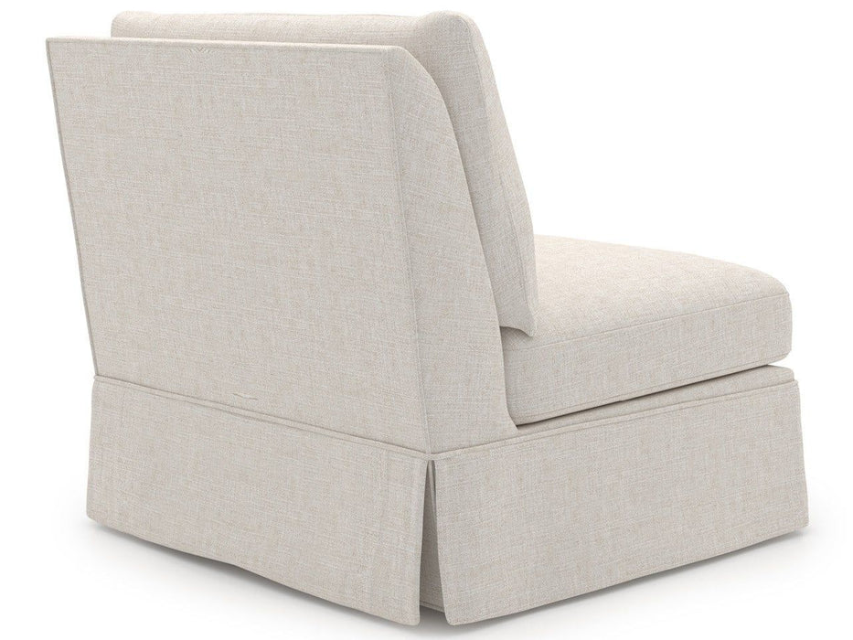 Henri - Skirted Armless Chair, Special Order - White Universal Furniture