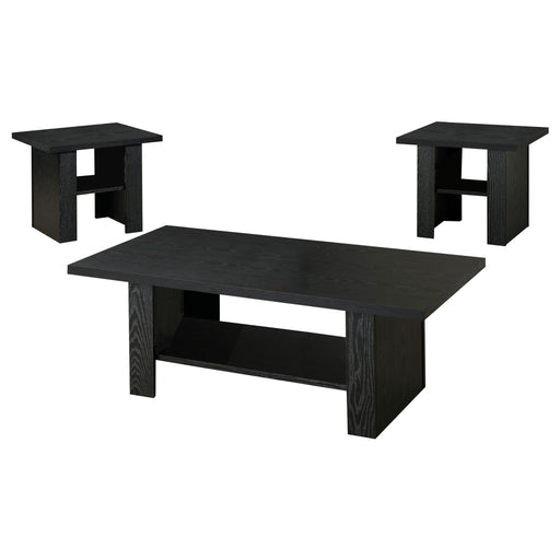 Salton - 3 Piece Coffee Table Set - Black Furniture Max