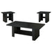 Salton - 3 Piece Coffee Table Set - Black Furniture Max