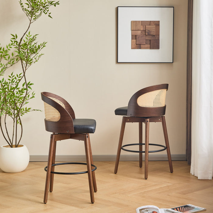 Como - Indoor Wood Barstool (Sey of 2)