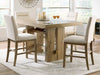 Lasinger - 5 Pc. - Counter Height Dining Table And 4 Barstools - Light Brown Signature Design by Ashley®
