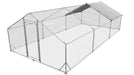 Large Metal Chicken Coop, Walk In Poultry Cage Hen Run House Rabbits Habitat Cage Spire Shaped Coop With Waterproof And Anti Ultraviolet Cover Daily Nest