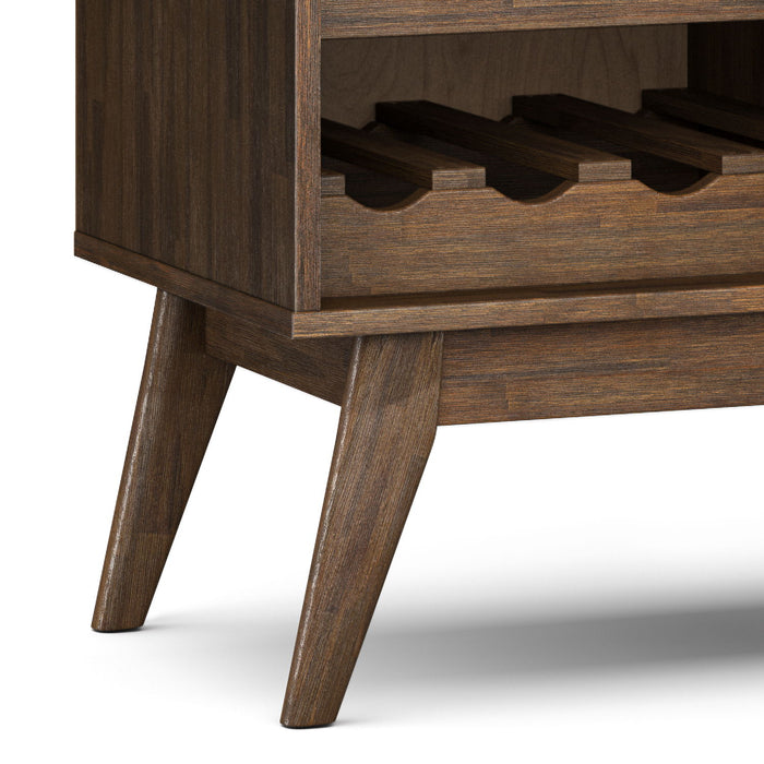 Clarkson - Wine Cabinet - Brown Simpli-Home