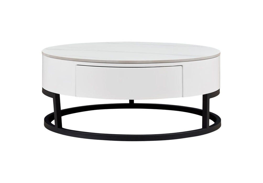 B038 - Coffee Table - White / Black Extravaganza Collection
