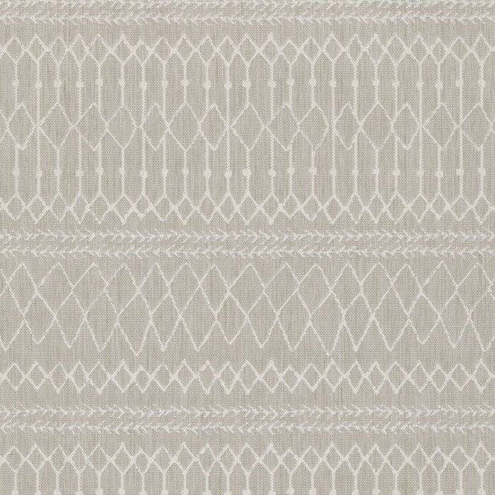 3' X 5' Indoor / Outdoor Area Rug - Gray / Ivory