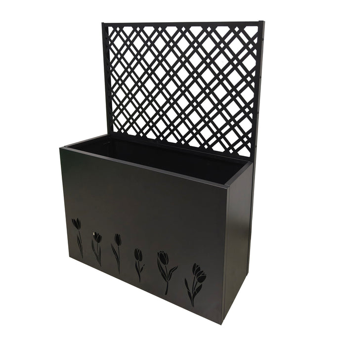 Tall Planter Raised Garden Bed With Trellis Daily Nest