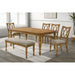 Dining Chair, Double X Back Kitchen Chairs (Set of 2) - Brown Home Essentials
