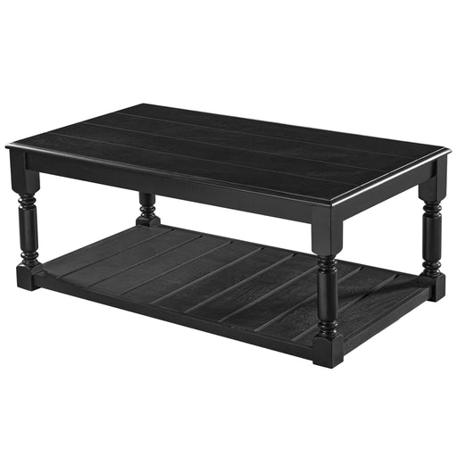 Coffee Table With Slatted Lower Shelf For Living Room Hearth and Haven