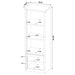 Sloat - 3 Shelf Media Tower With Cabinet Storage - Black Furniture Max