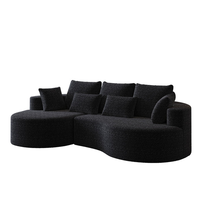 Curved Oversized Sectional Sofa With Extra Deep Seat Home Essentials