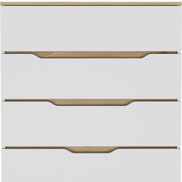 Four Drawer Standard Chest - Brown And White