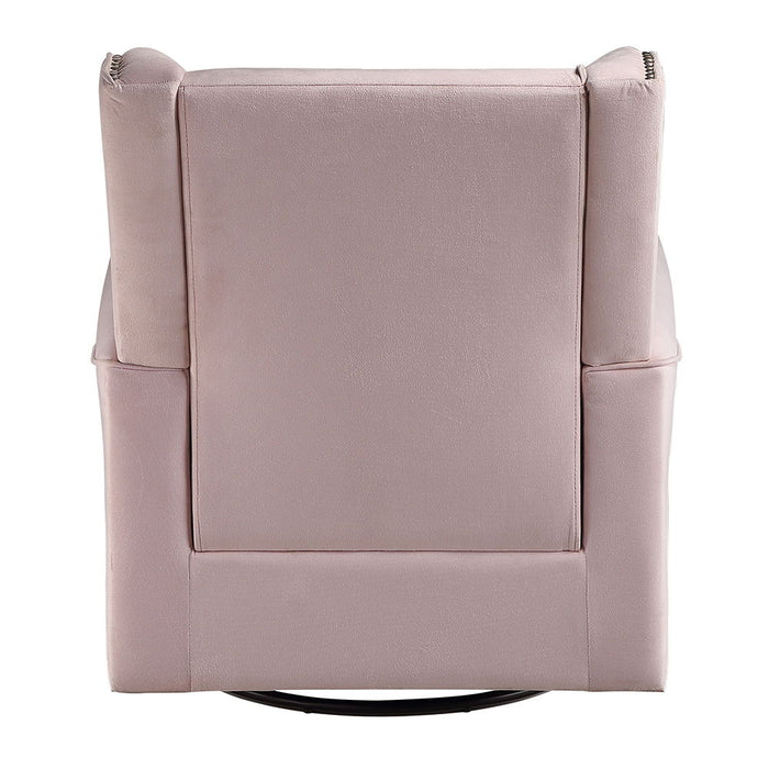 Tamaki - Swivel Chair With Glider - Pink Fabric ACME