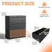 Lateral File Cabinet, Heavy Duty Filing Holds Letter/Legal/A4 Files Home Essentials