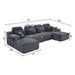 Sectional Sleeper Sofa & Storage Pockets, Modular Couch With Throw Pillows For Living Room Home Essentials