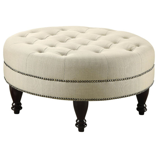 Oatmeal Cocktail Ottoman - Beige Furniture Max
