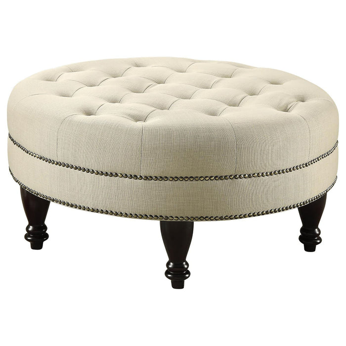 Oatmeal Cocktail Ottoman - Beige Furniture Max