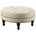 Oatmeal Cocktail Ottoman - Beige Furniture Max