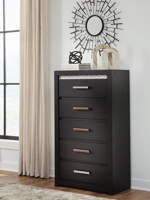 Shoralli - Five Drawer Chest - Black Signature Design by Ashley®