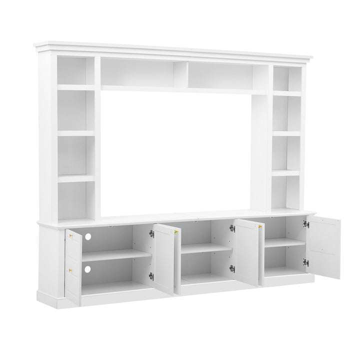 All-In-One TV Stand With Bookcase For TVs Up To 70"