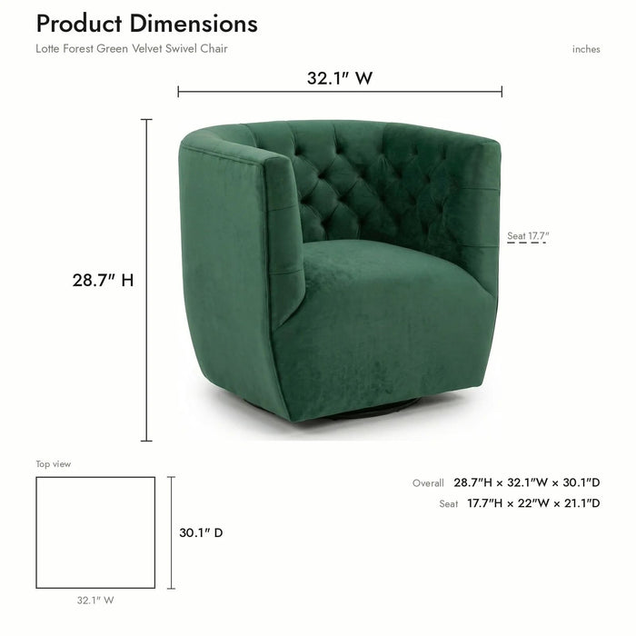 Delaney - Ergonomic Design Swivel Chair Ashcroft Furniture