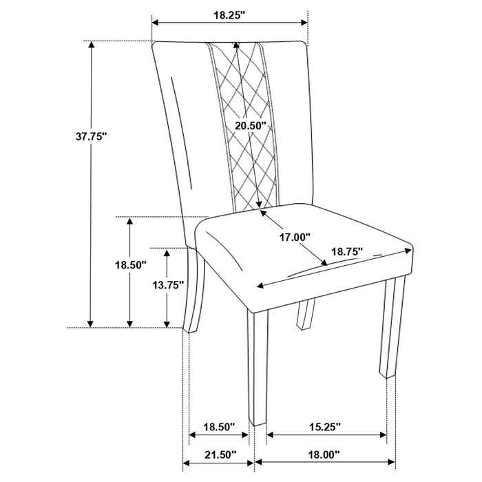 Modoc - Upholstered Dining Side Chair (Set of 2) - Beige Furniture Max