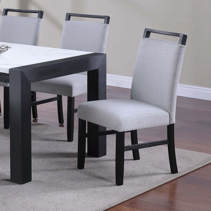 Dining Chairs With Handle Upper Backrest (Set of 2) - Charcoal Home Essentials