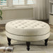 Oatmeal Cocktail Ottoman - Beige Furniture Max