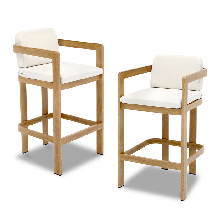 Bar Stool For Gardens And Patio (Set of 2) - Oak Home Essentials